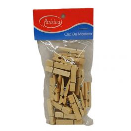 Pinzas de madera pequeñas 30 unid natural - Papelería Sambra