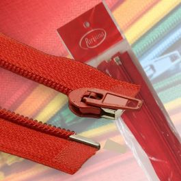 Paq. Cierre De Nylon Separable Rojo 50 Cm | Mercería Y Manualidades