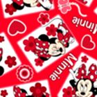 Acolchado Disney Mimi Cuadros Rojo