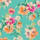Jamaica 1.50 Estampado Flor Grande Verde Menta