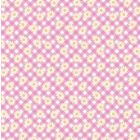 Micro Fibra Estampado Margarita Rombo Rosa Medio