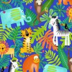Silky Estampado 1.10 Jungla Azul Rey
