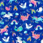 Silky Estampado 1.10 Unicornio Azul Rey
