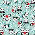 Silky Estampado 1.10 Oso Panda Verde Menta