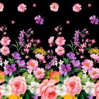 Silky Estampado 1.10 Flor Grande Negro