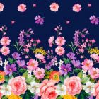 Silky Estampado 1.10 Flor Grande Azul Marino