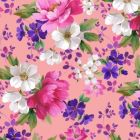 Silky Estampado 1.10 Flor Grande Rosa Palo