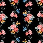 Silky Estampado 1.10 Flor Chica Negro
