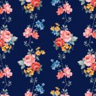 Silky Estampado 1.10 Flor Chica Azul Marino