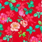Silky Estampado 1.10 Flor Mediano Rojo