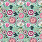 Silky Estampado 1.50 Flor Chica Verde Menta