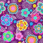 Silky Estampado 1.50 Flor Chica Morado