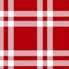 Blancos Mantel Domino Preteñido Cuadro Grande Rojo