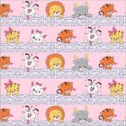 Blancos Molleton Caritas Animales Rosa Pastel