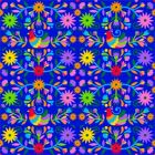 Blancos Mantelina Estampada Pájaro Chico Azul Rey