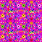 Blancos Mantelina Estampada Pájaro Chico Rosa Fiusha