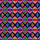 Blancos Mantelina Estampada Zarape Negro