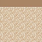 Bramante Estampado Hojas Café Beige
