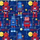 Decoración Infantil Robots Azul Marino