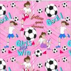 Decoración Infantil Futbol Niña Rosa Pastel