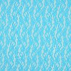 Encaje Stretch Flor Mediana Azul Turquesa