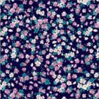 Gabardina Estampada Flor Chica Azul Marino