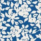 Gabardina Estampada Flor Mediana Azul Rey