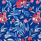 Magaly Estampado Flor Hawái Azul Marino