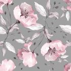 Loneta Italiana Flor Grande Gris Oxford