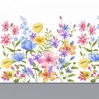 Mantel Roco Cenefa Flores Blanco