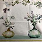 Mantel Digital Florero Cenefa Verde Badera