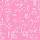 Pellón Quirúrgico Estampado Ambulancia Rosa Pastel
