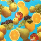 Plástico Charomesa Frutas Temporada Azul Cielo 