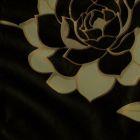 Caja de Plastico Contact Estampado Rosas Negro con 6 rollos