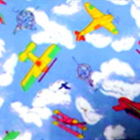 Caja de Plastico Contact Estampado Avionetas Azul Cielo con 6 rollos