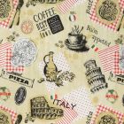 Plástico Fiestamesa Estampado Pasta Café Arena