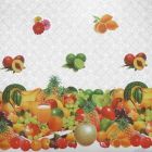 Plastico Cristamesa Frutas Tropicales Blanco