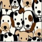 Polar Fleece Estampado Perro Caricatura Café Beige