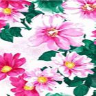 Rayon Chalis Flor Mediana Blanco