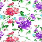 Rayon Chalis Flor Grande Blanco