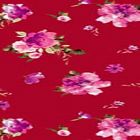Rayon Chalis Flor Grande Rojo