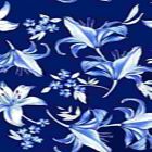 Rayon Chalis Flor Grande Azul Marino