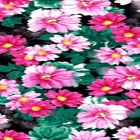 Rayon Chalis Flor Mediana Negro