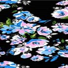 Rayon Chalis Flor Chico Negro