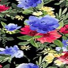 Rayon Chalis Flor Grande Negro