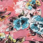 Rayon Chalis Flor Grande Rosa Palo