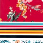 Rayon Flame Estampado Cenefa Rojo