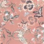 Rayon Flame Estampado Cenefa Rosa Medio