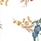 Rayon Flame Estampado Flor Grande Blanco