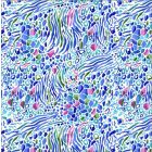 Royal Estampada 1.10 Retro Piel Azul Rey